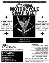 6th Annual Metro Detroit AMCA Antique Motorcycle Swap Meet