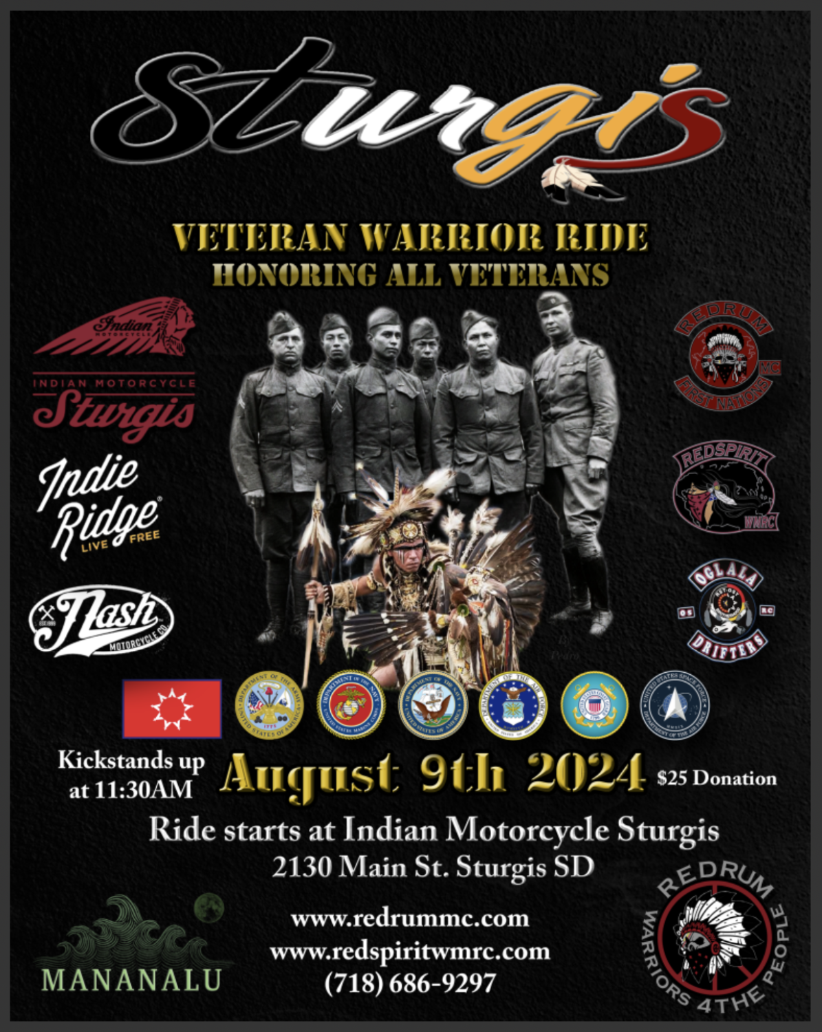 Sturgis Veteran Warrior Ride Honoring All Veterans