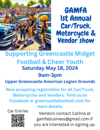 1st Annual GAMFA Car, Truck, & Motorcycle Show and Vendor event