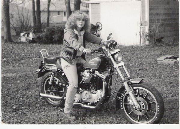 Lynn&#039;s first bike she drove! At age 18 or 19