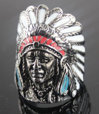 Indian Chief 316L  Stainless Steel and Enamel