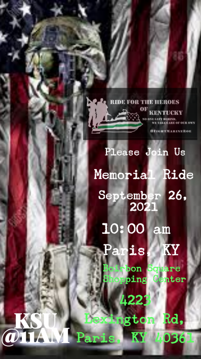 Memorial Ride for our 13 fallen soldiers