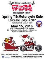 US Marine Corps Toys For Tots Spring 2016 Motorcycle Ride