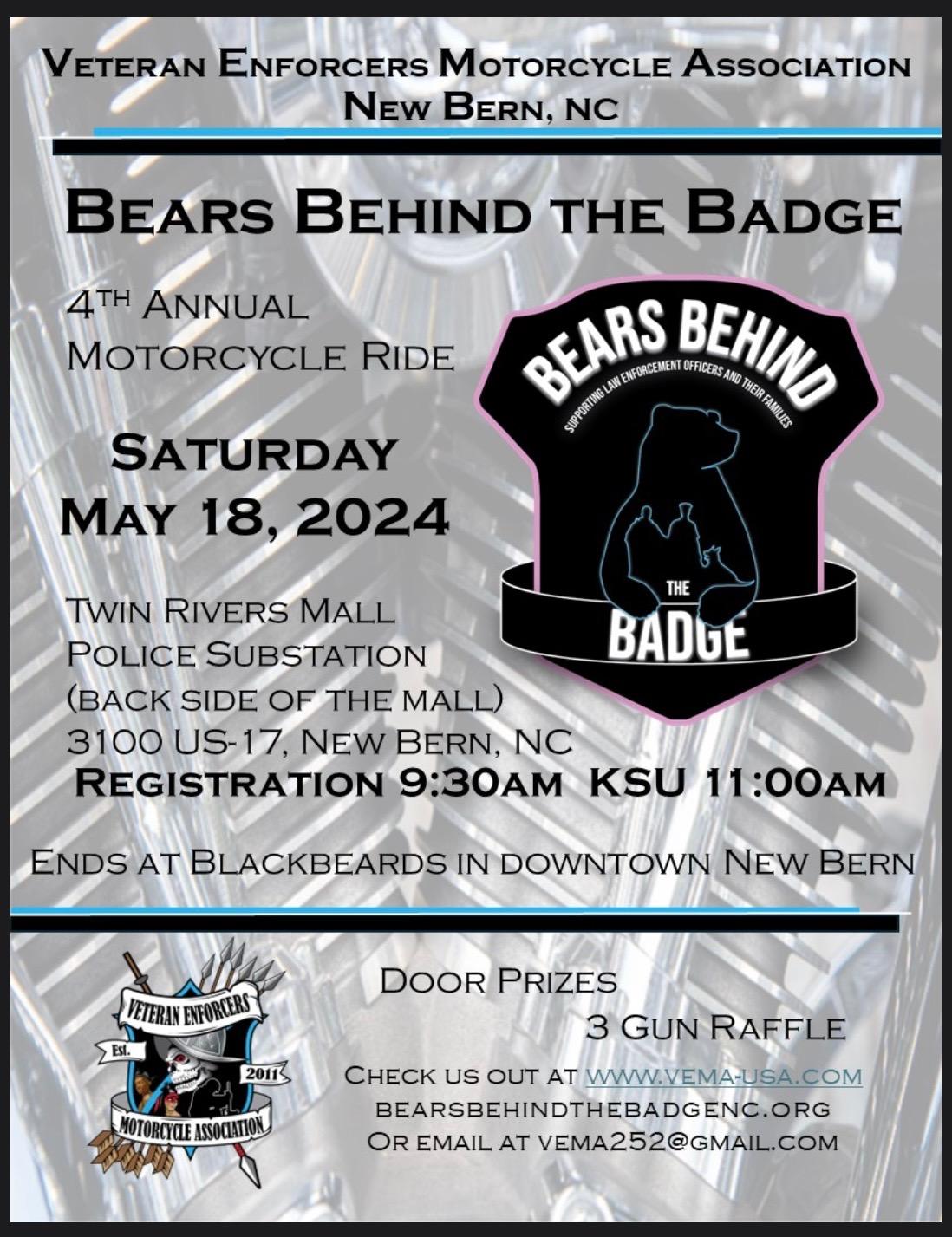 VEMA-New Bern Bears Behind the Badge ride 