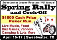 21st Annual Sweetwater Jaycee Rooster Spring Mortorcycle Rally & Cook-off & Swap-meet  