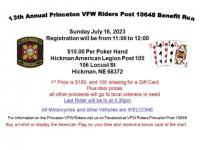 13th Annual Princeton VFW Riders Post 10648 Benefit Run