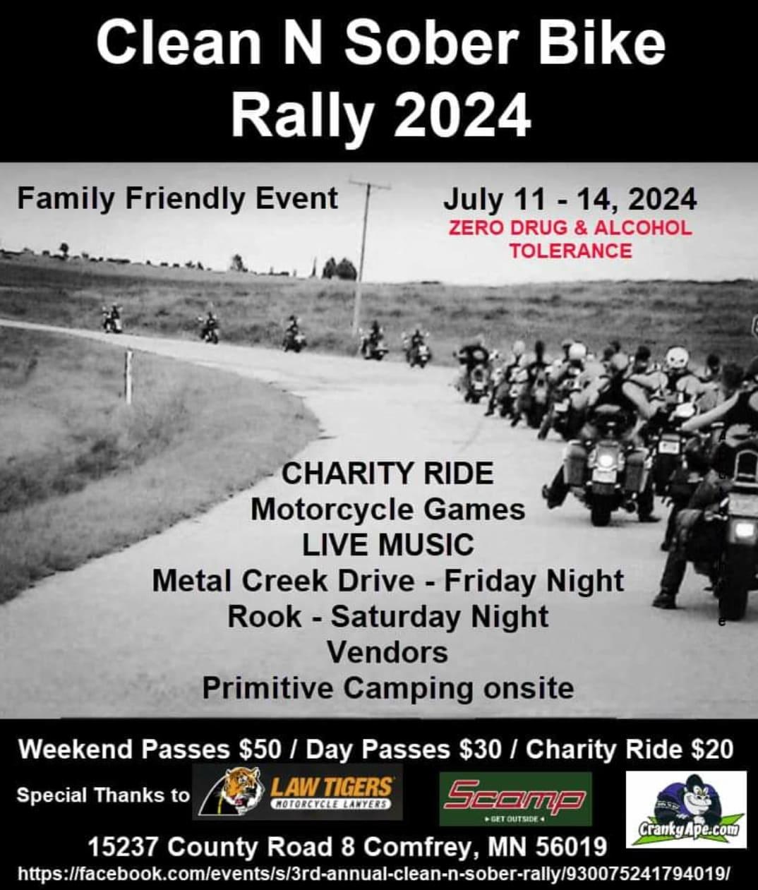 Clean N Sober Bike Rally 2024
