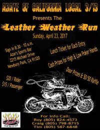 A.B.A.T.E.'s Leather Weather Run 2017