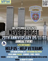 VFW MC of CA 9-11 Memorial Event