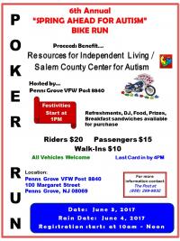 6h Annual Spring Ahead for Autism Poker Run