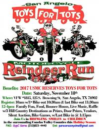Toys for Tots Motorcycle Reindeer Run
