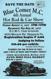 Blue Comet MC 4th Annual Hot Rod & Car Show