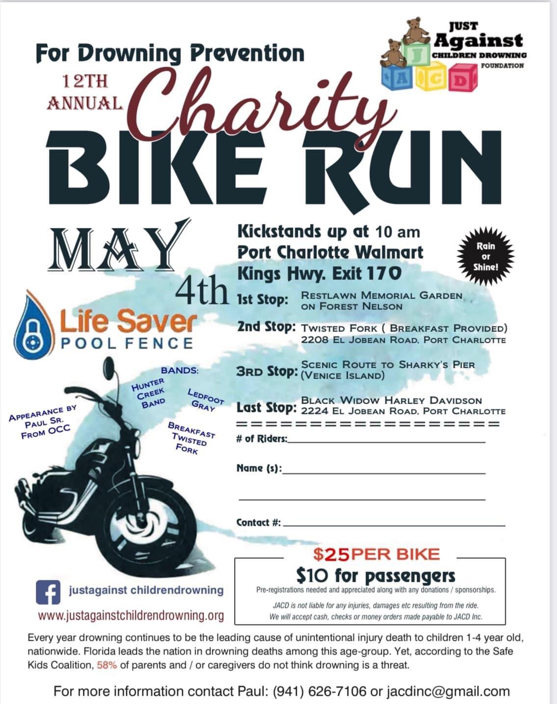 12th Annual Charity Bike Run