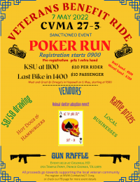 CVMA VA 27-3 Veterans Benefit Ride Poker Run (Sanctioned)