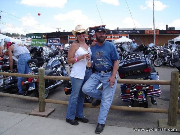 Us Outside Sturgis Harley Davidson