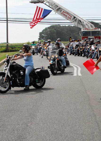 some arriving bikes