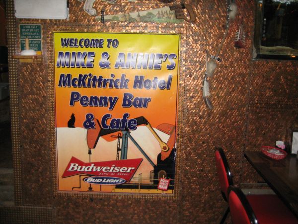 the penny bar in McKittrick