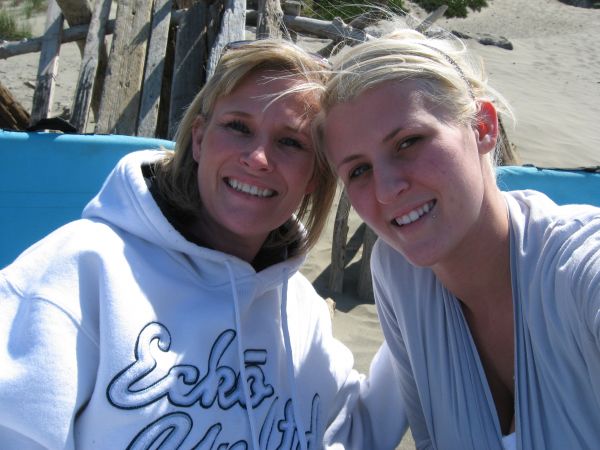 Me and Aimee at the ocean-