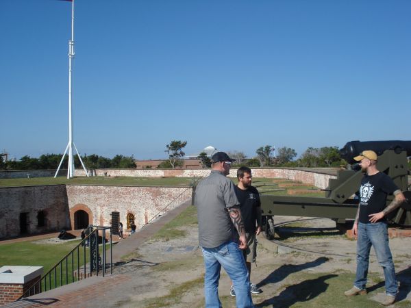 On the upper level of Ft. Macon