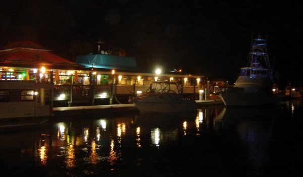 docked at the tiki bar in daytona for the night