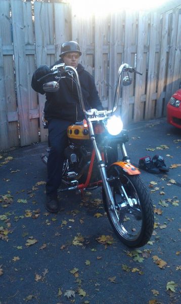 Bobby on his old bike