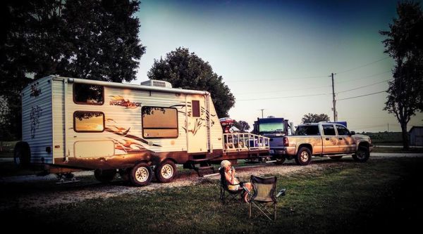 17&#039; camper with 8x8 deck!  30&#039; overall.