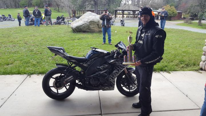 Ride-in bike show winner Spike