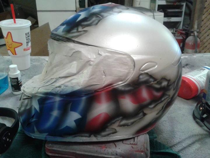 American Flag Tearaway Helmet