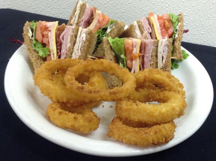 Club Sandwich &amp; Onion Rings