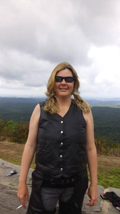 Heidi on Cherohala Skyway