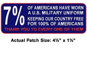 7% Military Patch - CycleFish.com