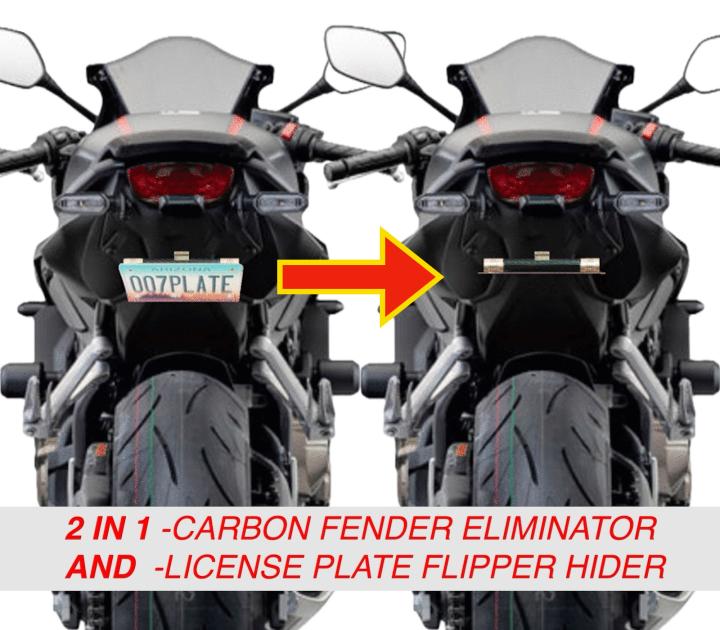 Real carbon fiber license plate flipper (plate hide gadget)
