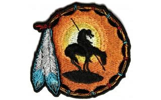 Native American Horse Biker Patch