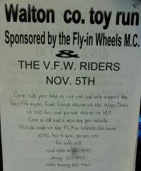  Fly-In Wheels MC Walton Co. Toy Run