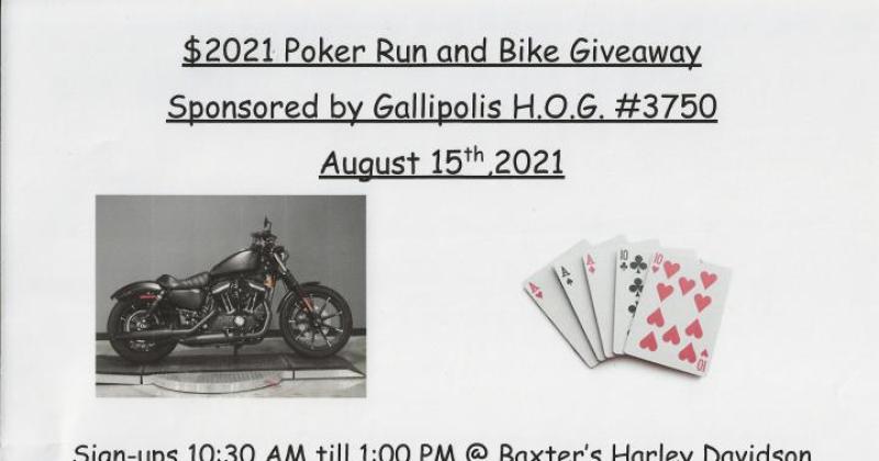 Gallipolis, Ohio H.O.G. #3750 2021 Poker Run