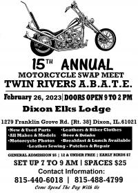 15th annual Twin Rivers Abate Motorcycle Swap Meet