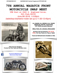 7th Annual Wasatch Front Motorcycle Swap Meet