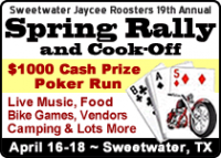 20th Annual Sweetwater Jaycee Rooster Spring Motorcycle Rally & Cook-Off 