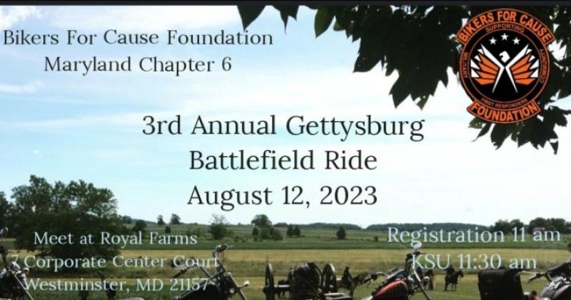 Bikers For Cause Foundation MD6 3rd Annual Gettysburg Ride
