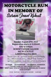 Run in Memory of Susan Jean Kohut
