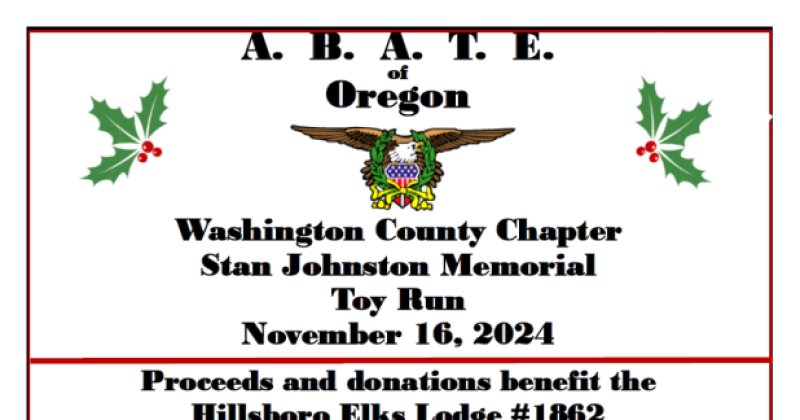 Washington County ABATE's Stan Johnston Memorial Toy Run