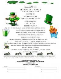 St Patrick's Day Motorcycle Rally - 45th Annual