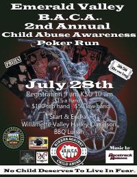 2nd Annual Emerald Valley Bikers Against Child Abuse - Awareness Ride & Poker Run