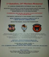 1st Battalion, 24th Marines Memorial 2nd Annual Poker Run