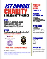 American Legion Riders Chapter 70 1st annual ride against violence