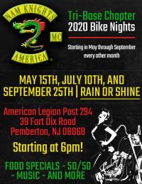 Nam Knights MC, Tri-Base Chapter 2020 Bike Nights