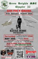 Green Knights Chapter 32 Ride for Warriors Poker Run