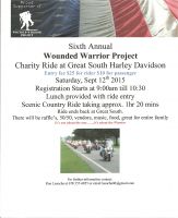 Sixth Annual  Wounded Warrior Project Charity Ride, (It’s not about the war….it’s about the Warrior 