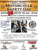 **DELAYED until Sunday 4/26 due to weather** Forsyth County Sheriff's Office - Motorcycle Safety Day