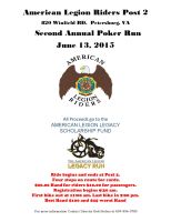 American Legion Riders Post 2 Petersburg Second Annual Poker Run